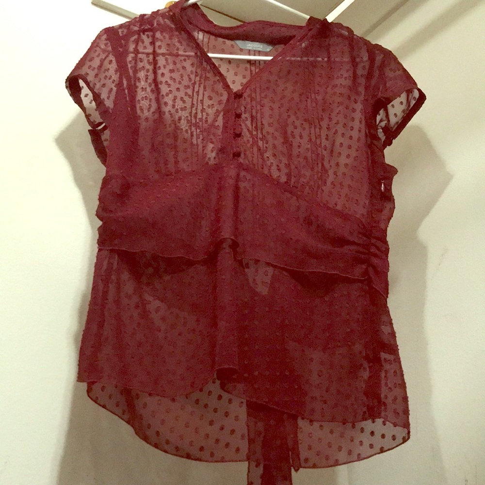 Red sheet dotted blouse!